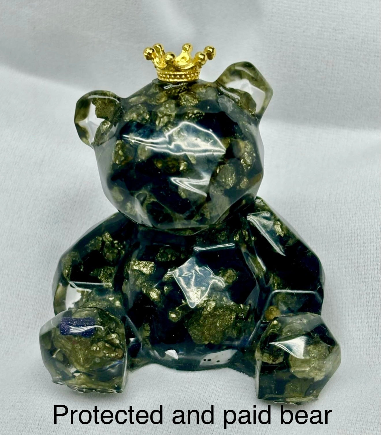 Pyrite & Obsidian - "Protected & Paid Bear"
