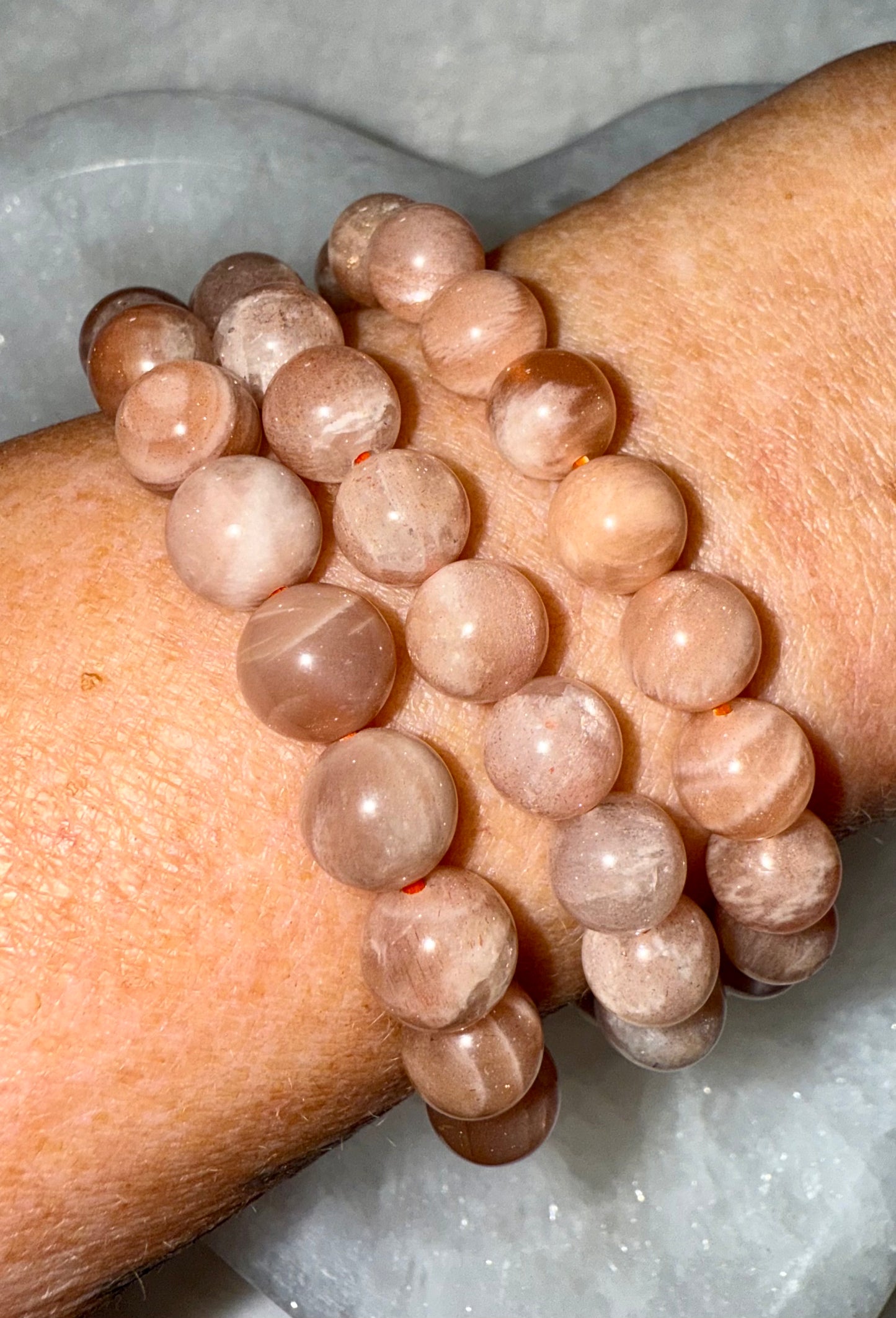 Peach Moonstone Bracelet 8mm