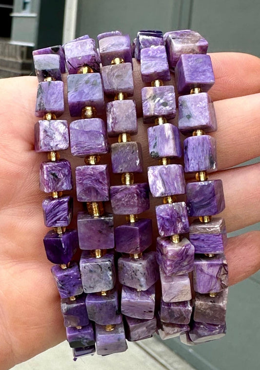 Charoite Cubed Bracelet