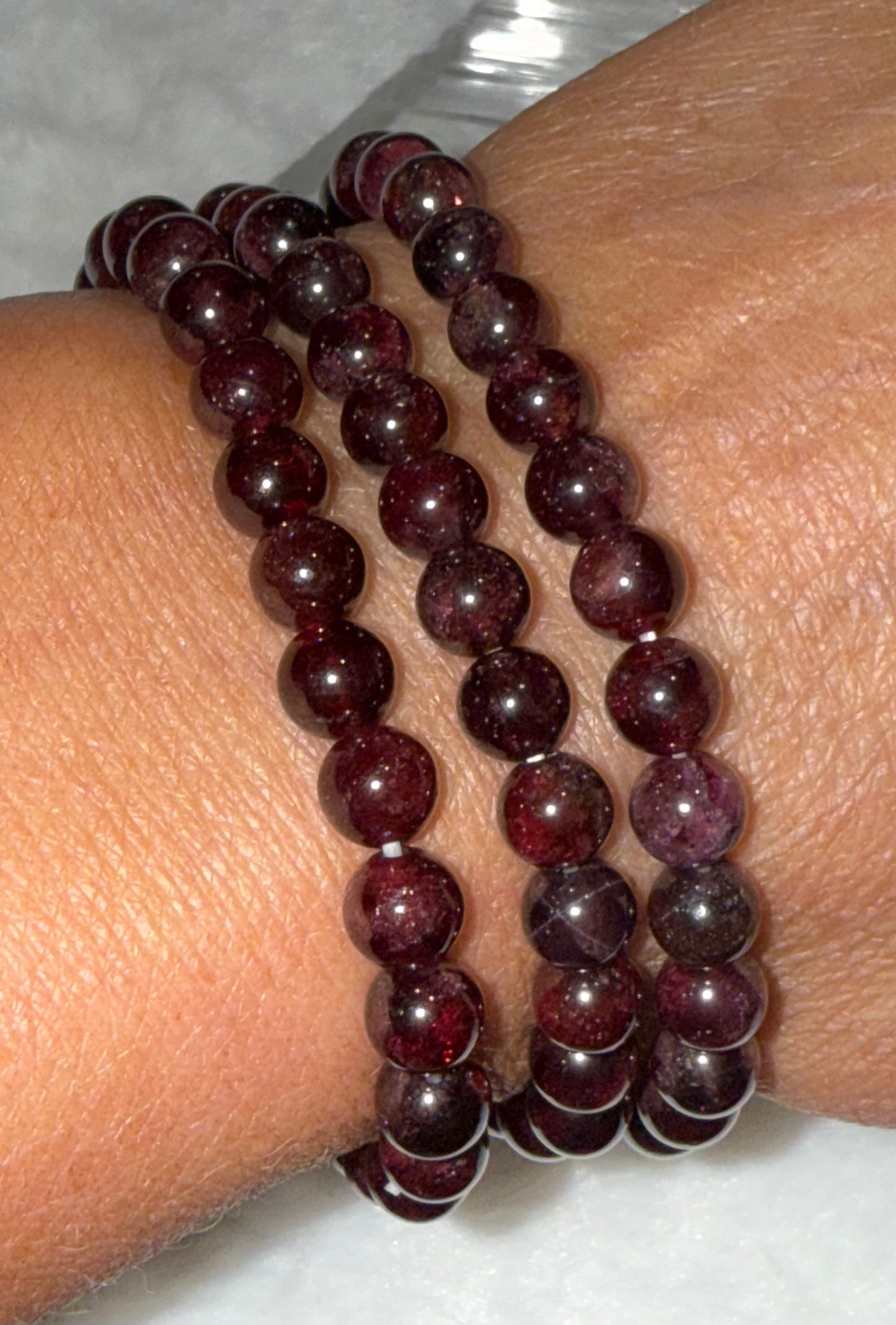 HQ Garnet Bracelet 6mm & 8mm