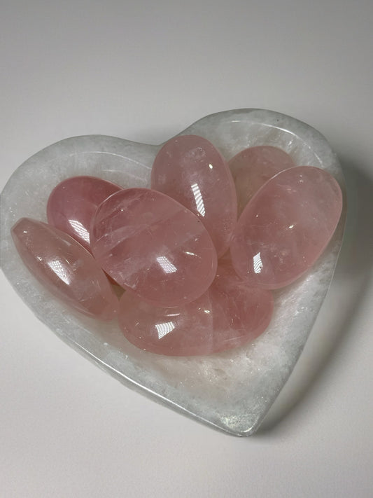 Jelly Rose Quartz Palm Stones