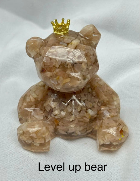 Peach Moonstone - "Level Up Bear"