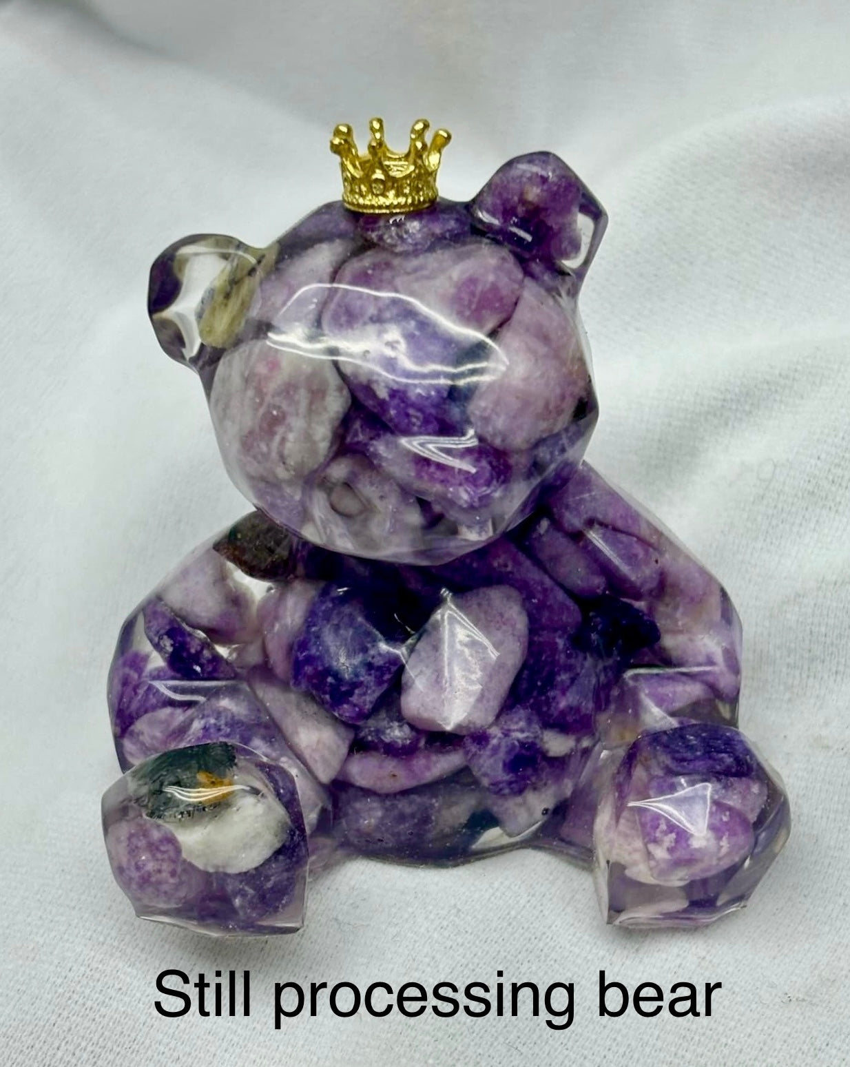 Lepidolite - "Still Processing Bear"