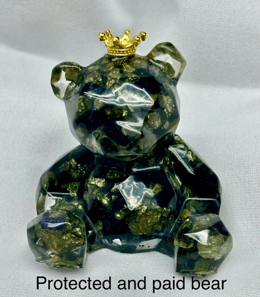 Pyrite & Obsidian - "Protected & Paid Bear"