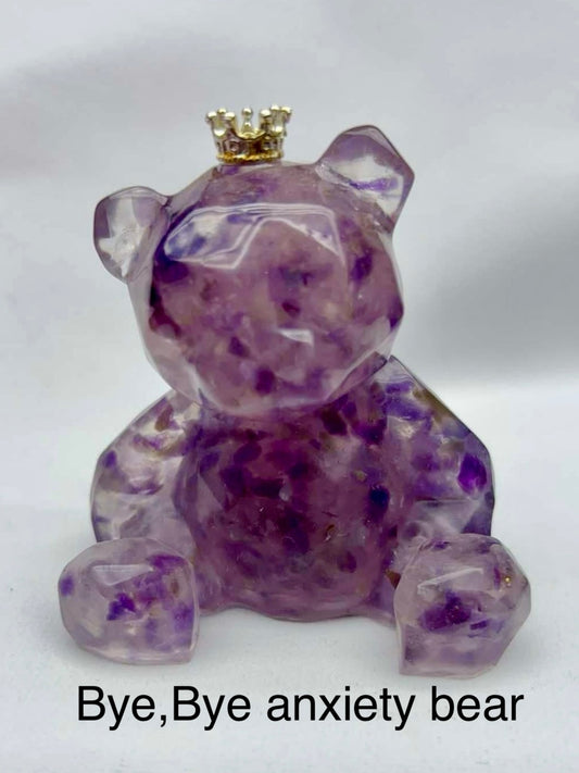 Rose Quartz & Amethyst - "Bye, Bye, Anxiety Bear"