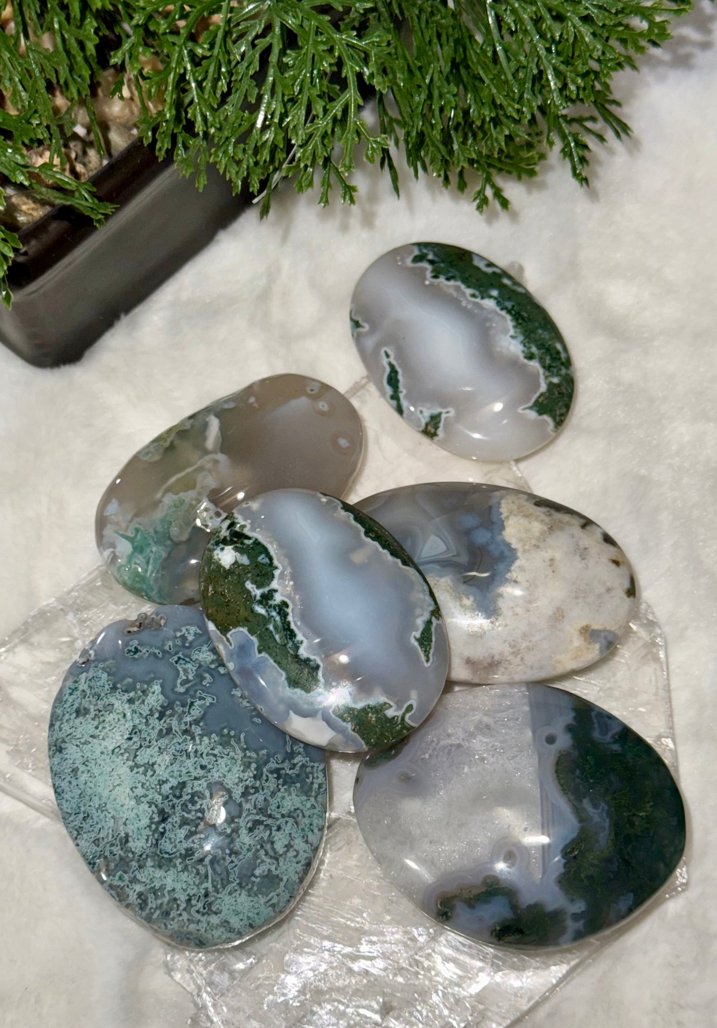 Indonesian Moss Agate Palmstones
